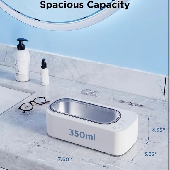 Sleek White Ultrasonic Jewelry Cleaner - Picture 6 of 9